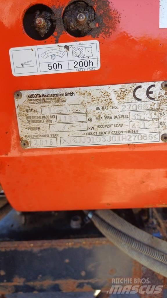 Kubota U10-3 Mini ekskavatori < 7 t