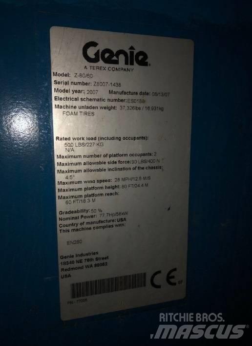 Genie Z 80/60 Strēles pacēlāji