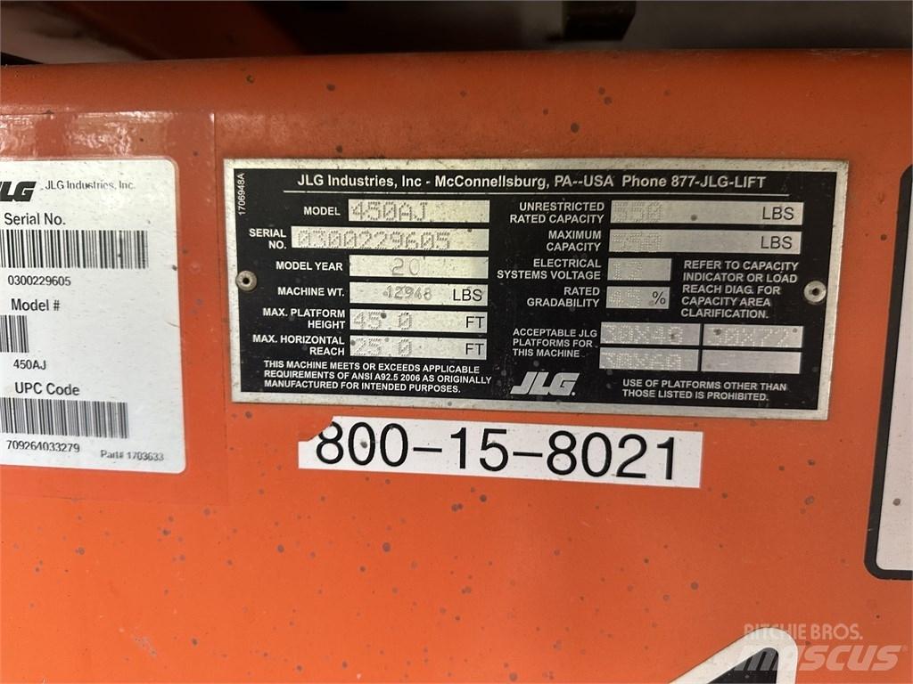 JLG 450 AJ Strēles pacēlāji