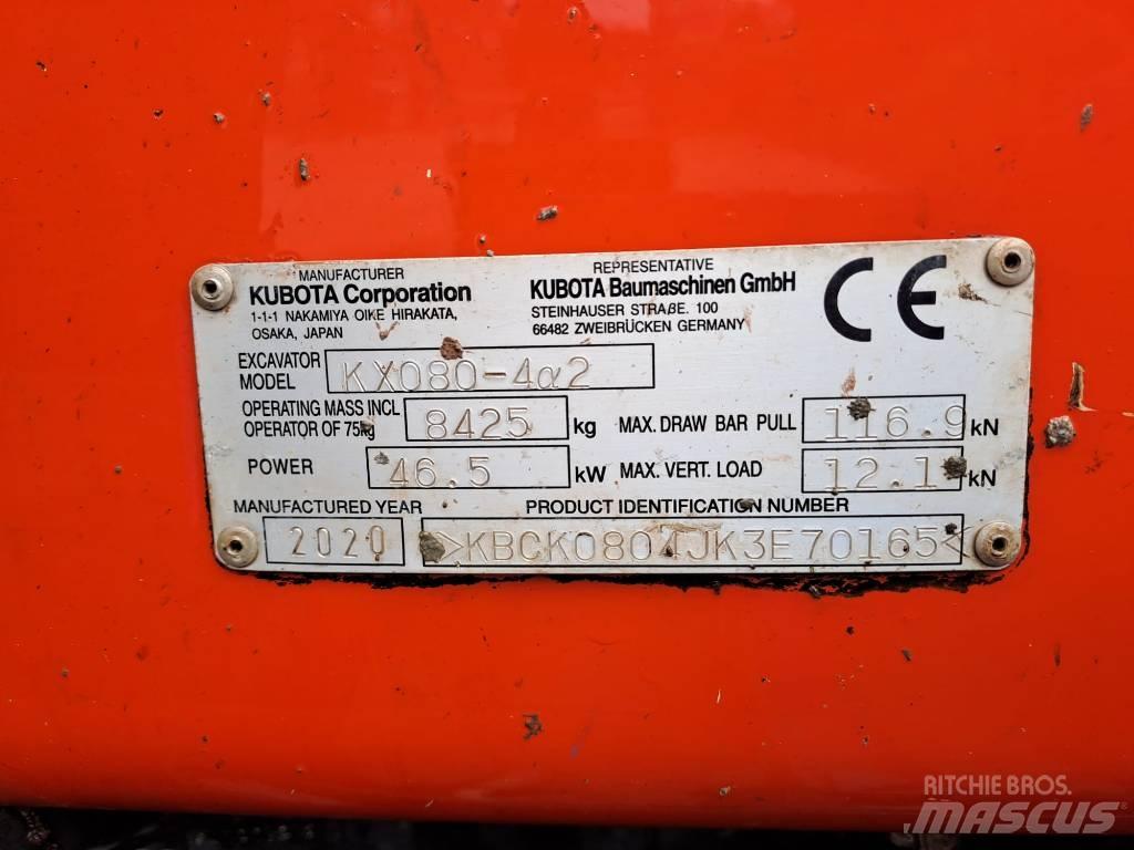 Kubota KX 080-4 Vidēja lieluma ekskavatori 7 t - 12 t