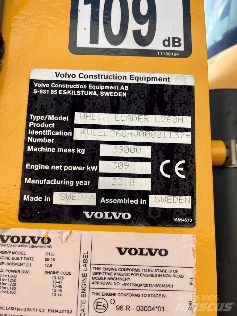 Volvo L260H Iekrāvēji uz riteņiem
