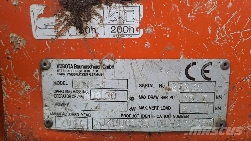 Kubota U 10-3 Mini ekskavatori < 7 t