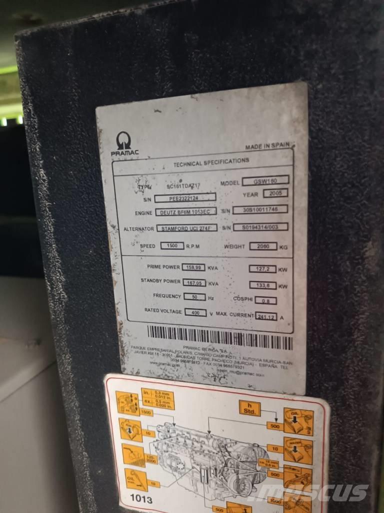 Pramac GSW 160 Dīzeļģeneratori