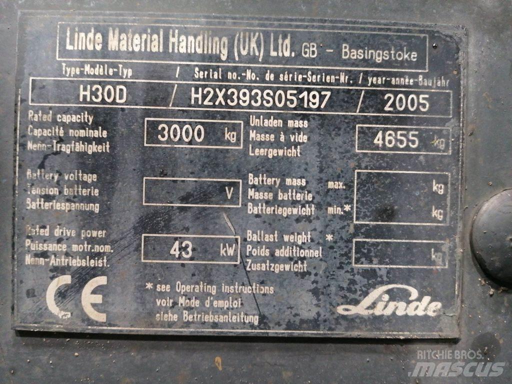 Linde H30D Tehnika ar dīzeļa dzinēju