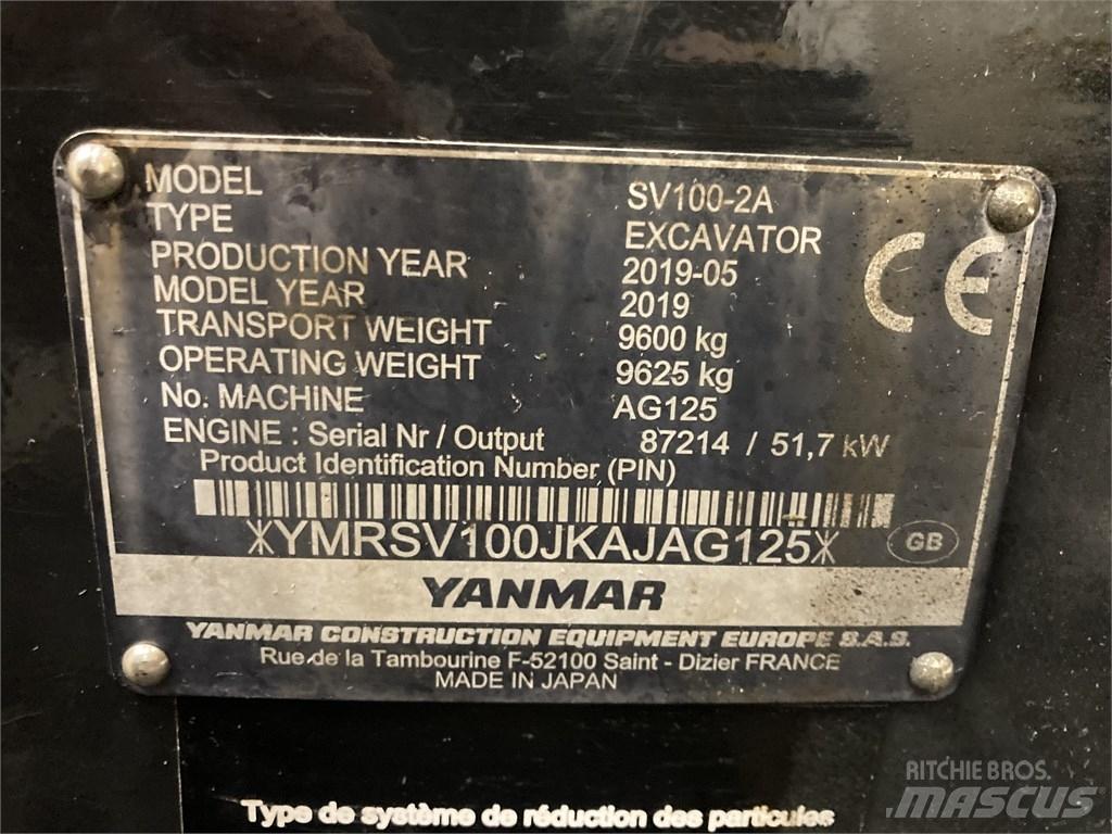 Yanmar SV 100-2A Vidēja lieluma ekskavatori 7 t - 12 t