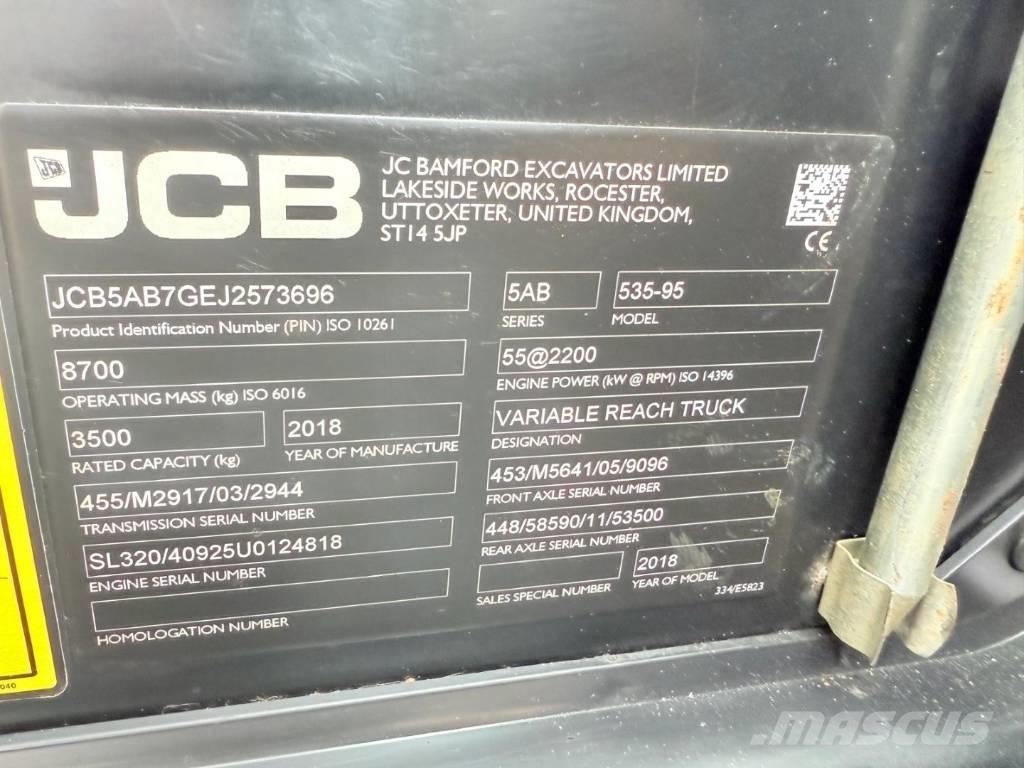 JCB 535-95 Teleskopiskie manipulatori