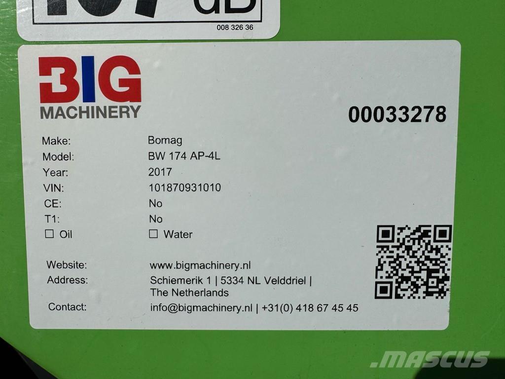 Bomag BW174 AP-4i Divvalču grunts veltņi