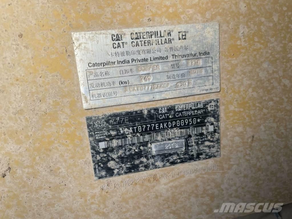 CAT 777e Pašizgāzēju piekabes