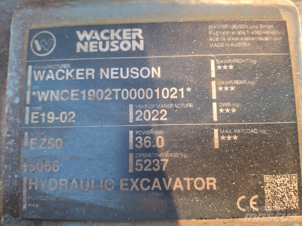 Wacker Neuson EZ50 Kāpurķēžu ekskavatori