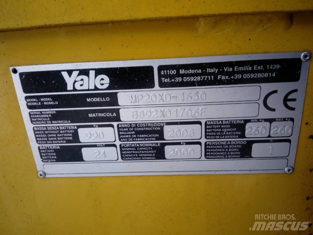 Yale MP 20 XD Hidrauliskās stalažas ar platformu