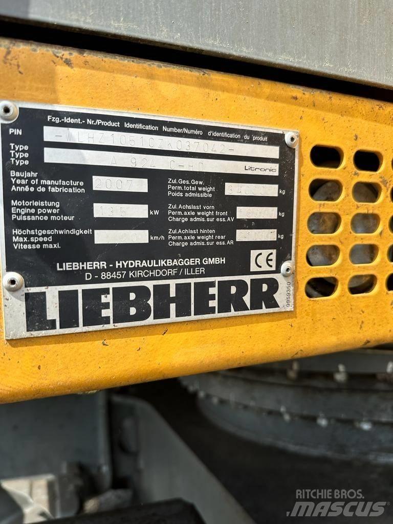 Liebherr A 924C-HD Ekskavatori uz riteņiem