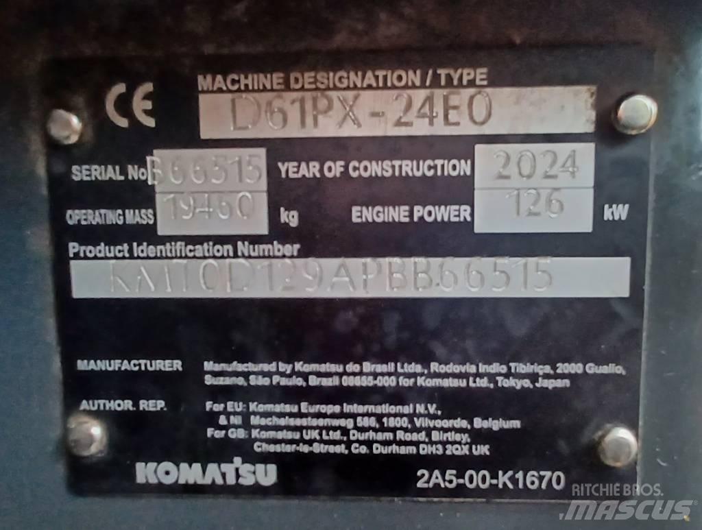 Komatsu D61PX-24 Kāpurķēžu buldozeri
