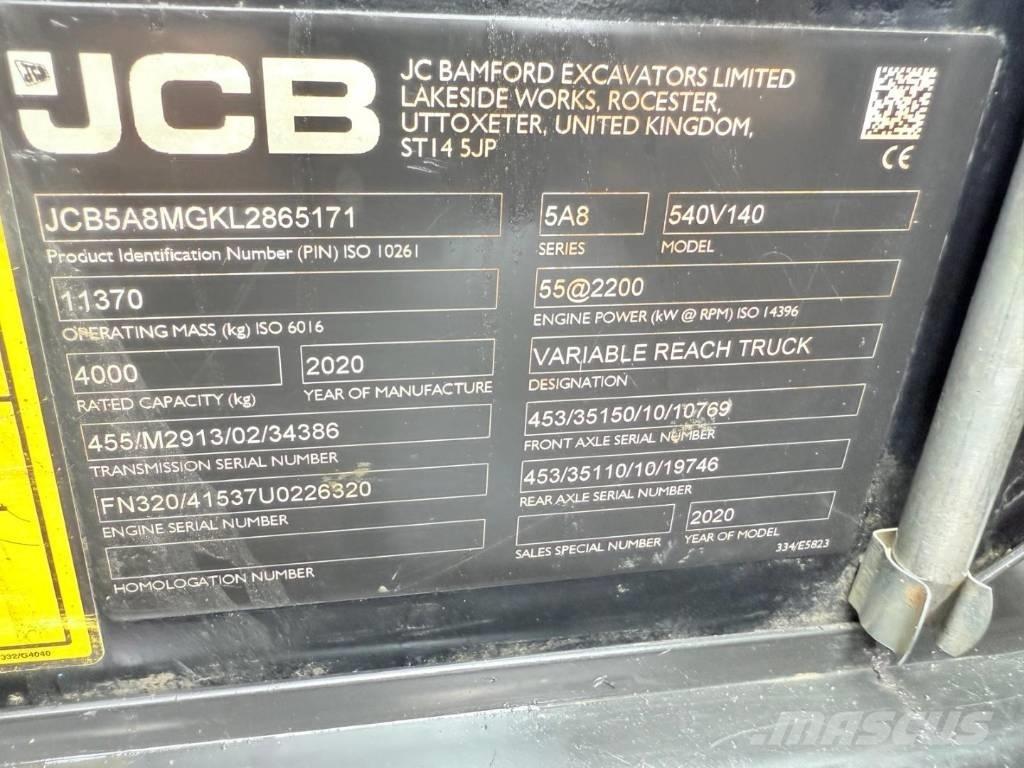 JCB 540-140 Teleskopiskie manipulatori