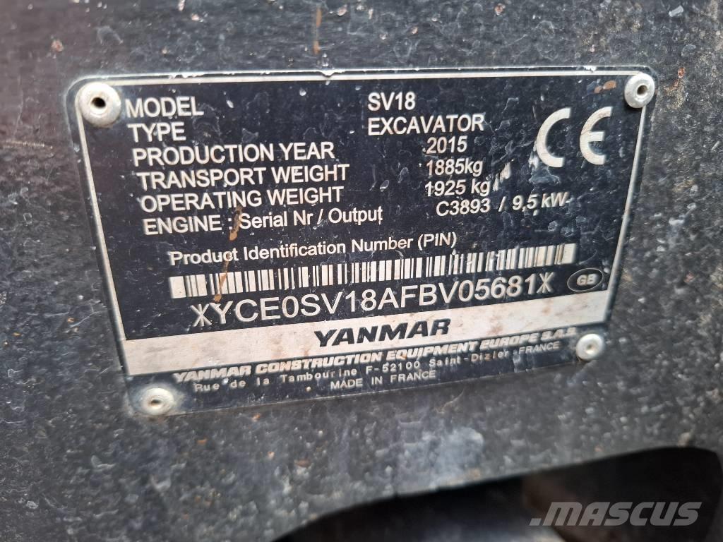 Yanmar SV 18 Mini ekskavatori < 7 t
