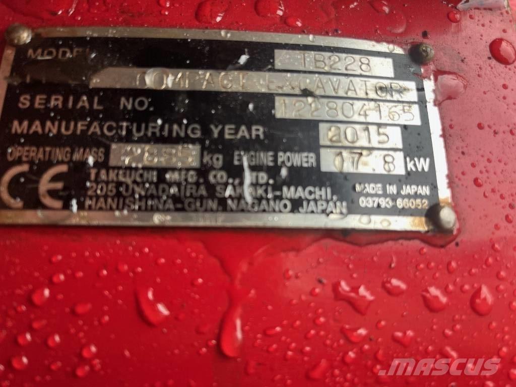 Takeuchi TB 228 Mini ekskavatori < 7 t