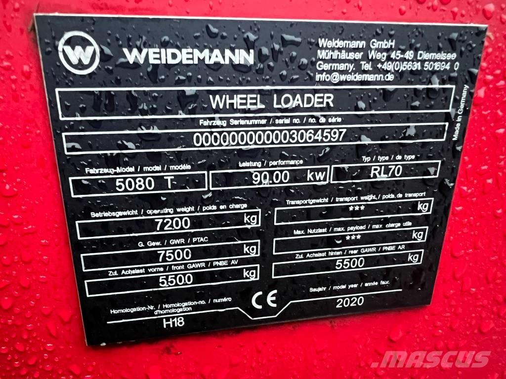 Weidemann 5080T Teleskopiskie riteņu iekrāvēji