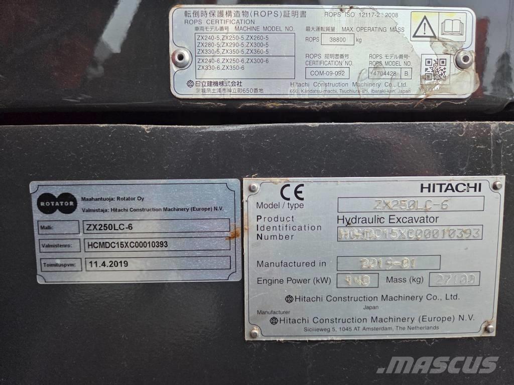Hitachi ZX 250 LC-6 Kāpurķēžu ekskavatori