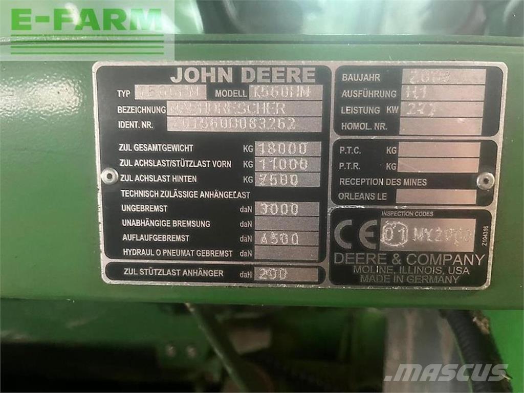 John Deere t560 hm Ražas novākšanas kombaini