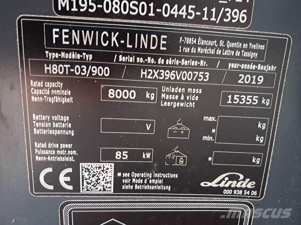 Linde H80T/03-900 LPG tehnika