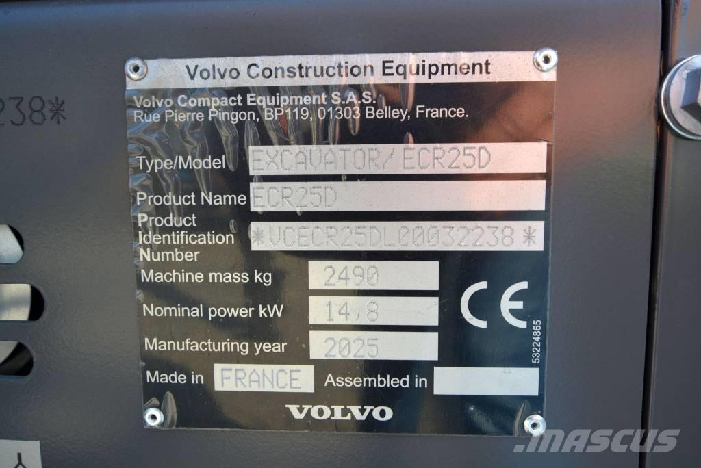 Volvo ECR 25 D Mini ekskavatori < 7 t