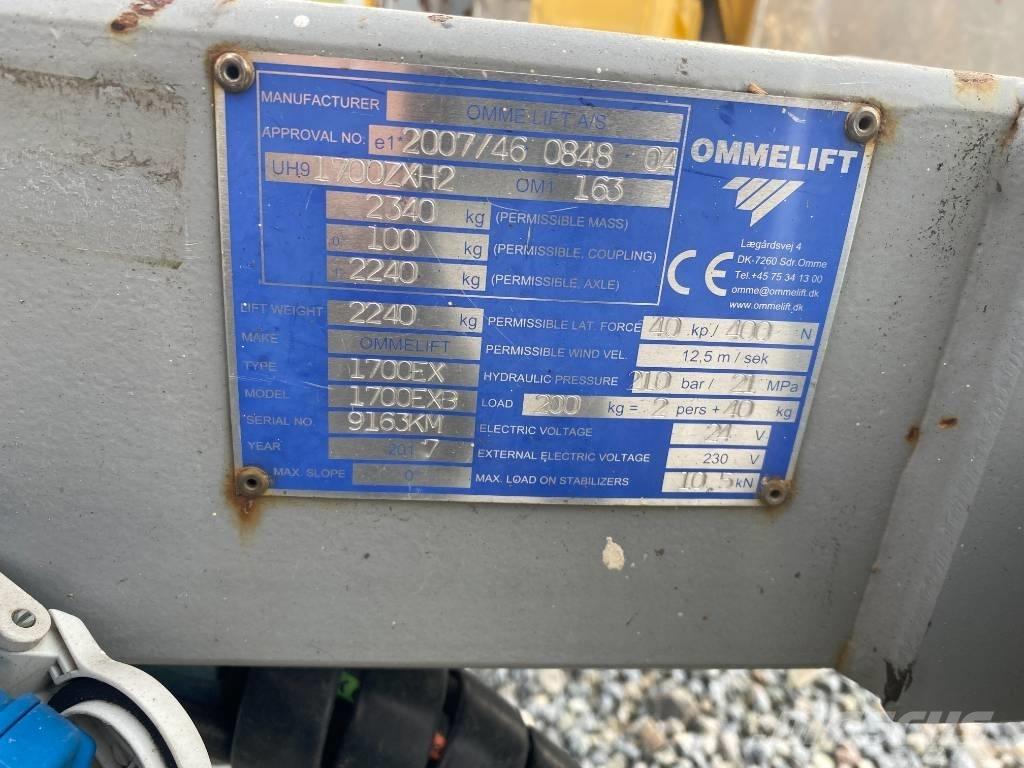 Omme 1700 EBX Pacēlājplatformas - piekabes