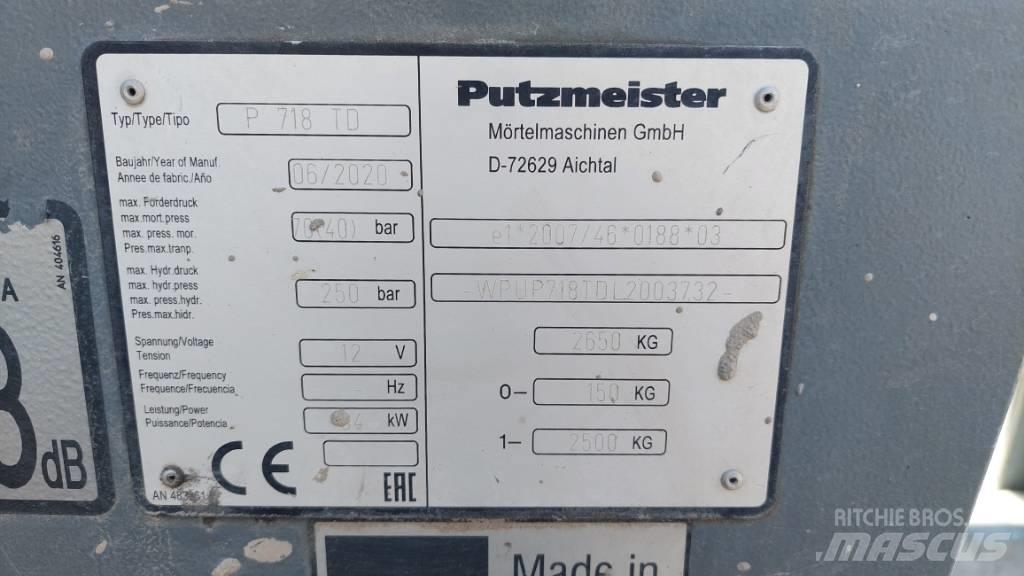 Putzmeister P 718 TD Kravas mašīna- betona sūknis
