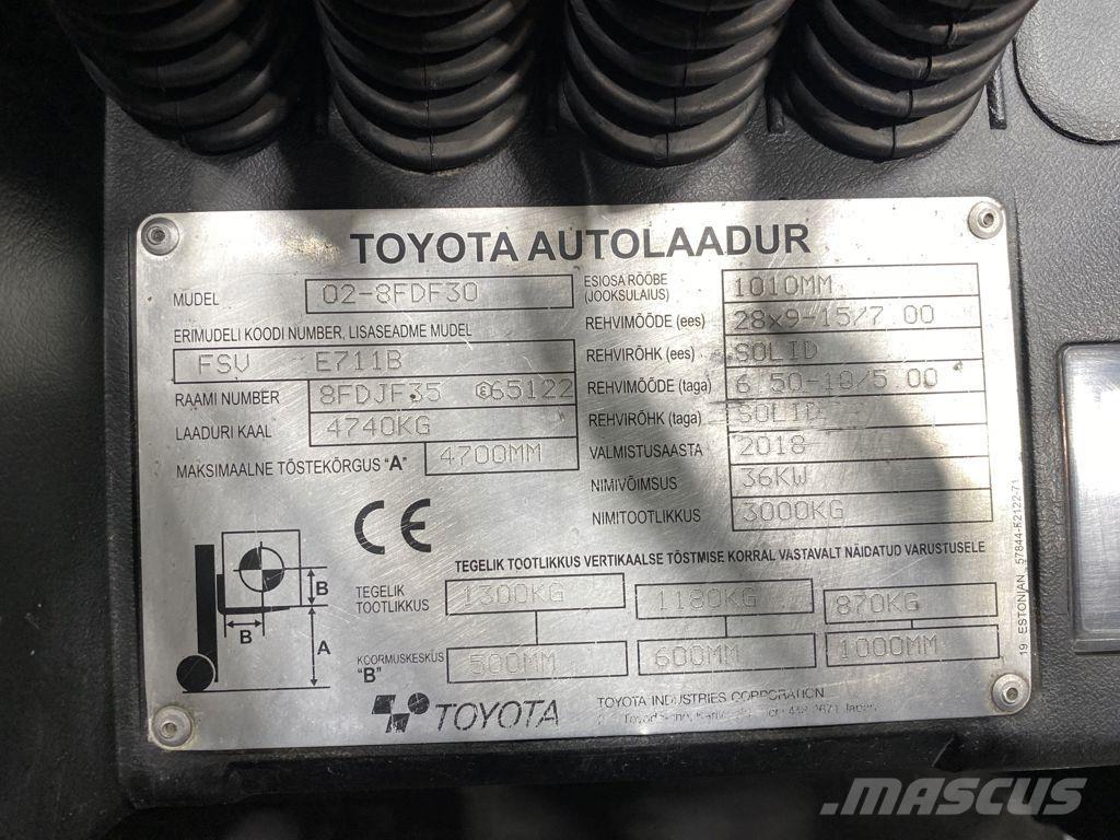 Toyota 02-8FDF30 Tehnika ar dīzeļa dzinēju