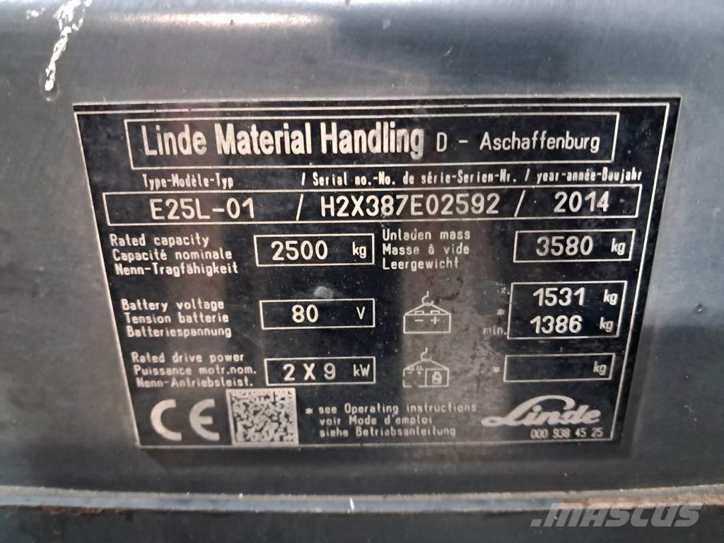 Linde E25L-01 Elektriskie iekrāvēji
