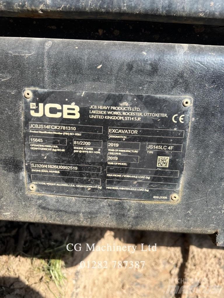 JCB JS 145 LC Kāpurķēžu ekskavatori