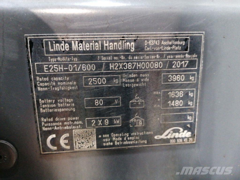 Linde E25H-01/600 Elektriskie iekrāvēji