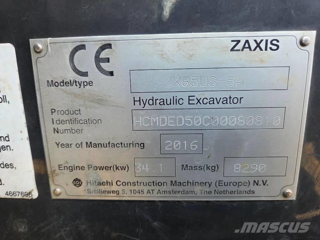 Hitachi ZX 85 US-5 A Vidēja lieluma ekskavatori 7 t - 12 t