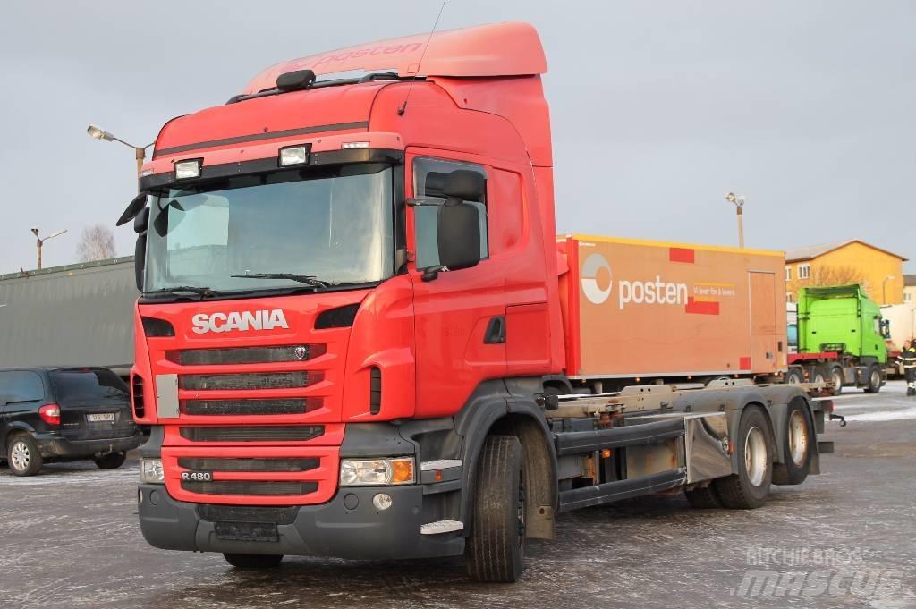 Scania R480 LB6X2HNB Smagās mašīnas ar konteineriem