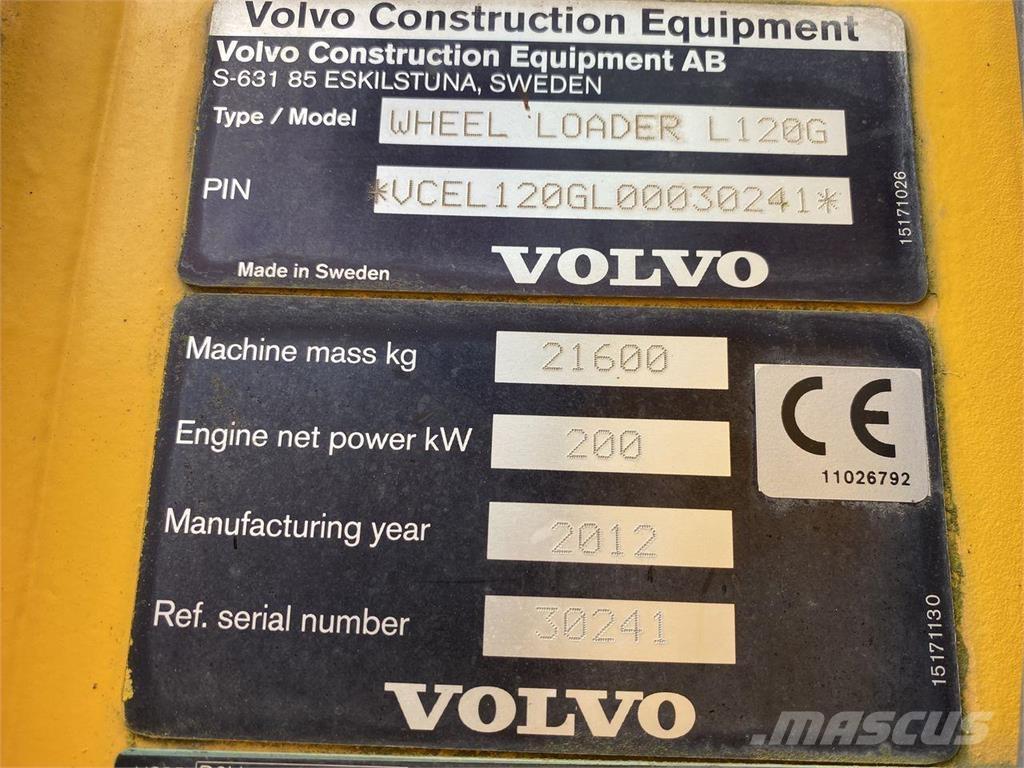 Volvo L120G Iekrāvēji uz riteņiem