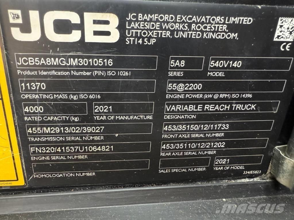 JCB 540-140 Teleskopiskie manipulatori