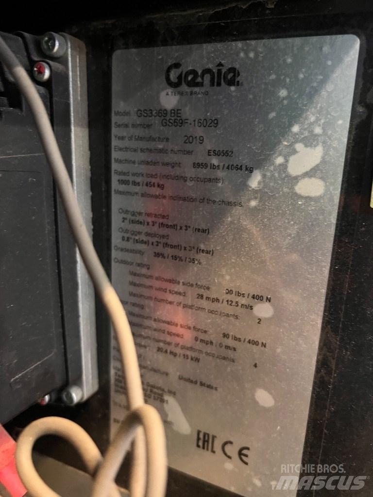Genie GS 3369 BE Šķerveida pacēlāji