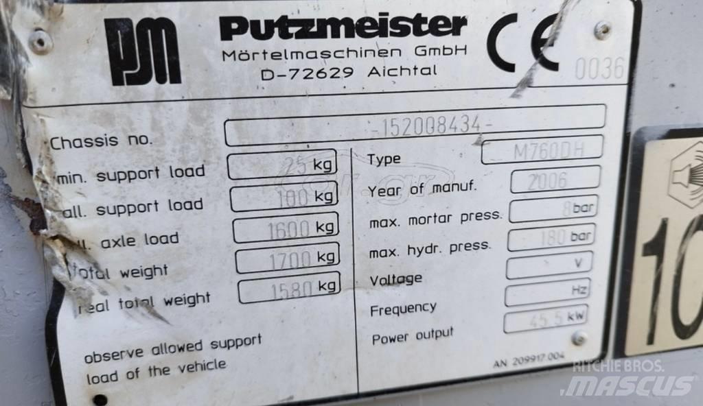 Putzmeister 760 Betona-klona sūkņi