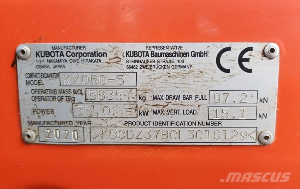 Kubota KX 060-5 Mini ekskavatori < 7 t