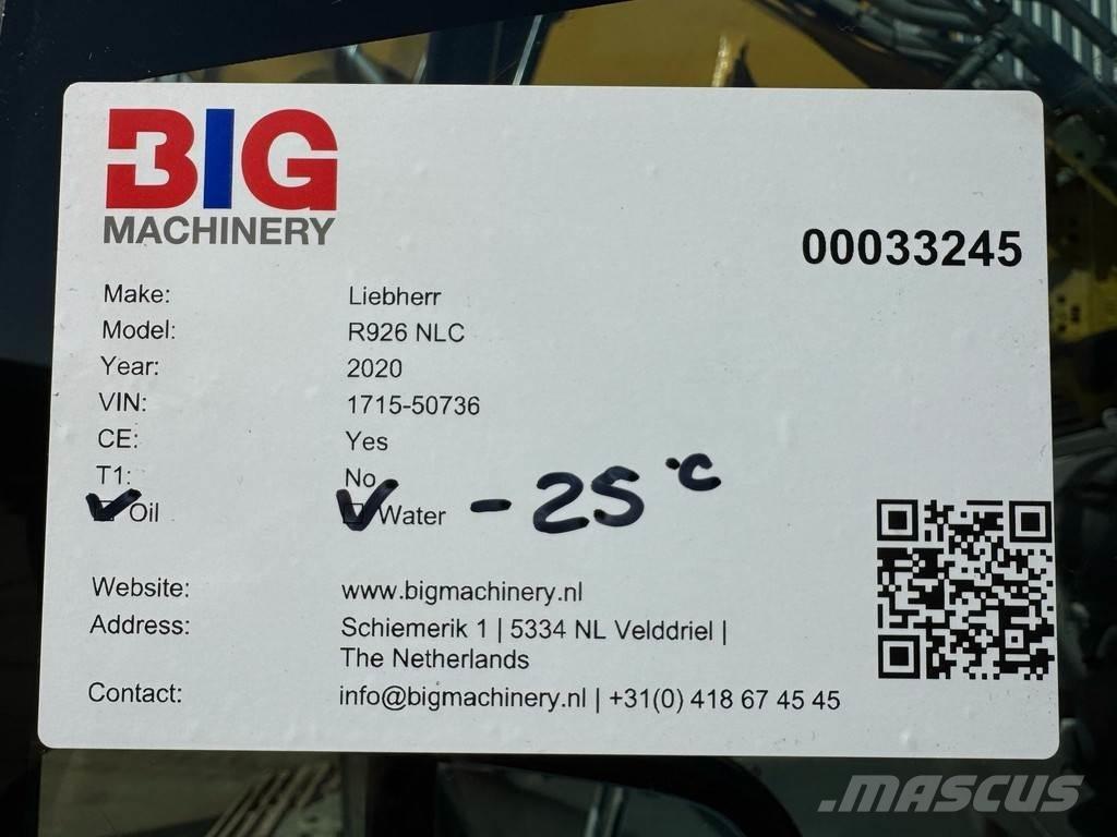 Liebherr R926 NLC Kāpurķēžu ekskavatori