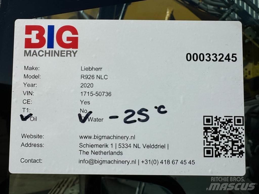 Liebherr R926 NLC Kāpurķēžu ekskavatori