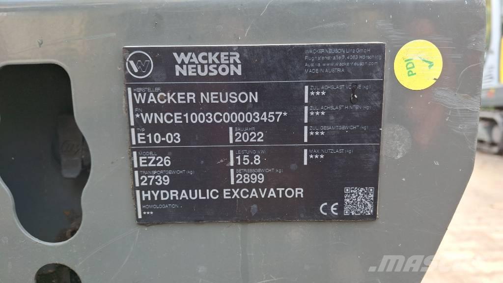 Wacker Neuson EZ26 Kāpurķēžu ekskavatori