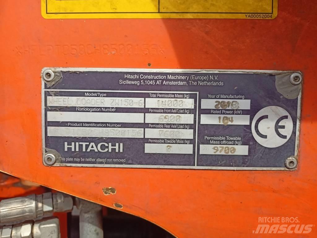 Hitachi ZW150 Iekrāvēji uz riteņiem