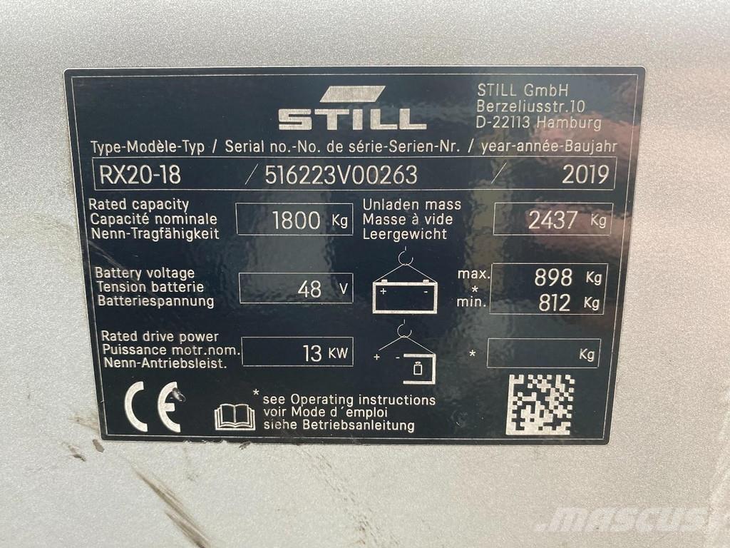 Still RX20-18 Elektriskie iekrāvēji