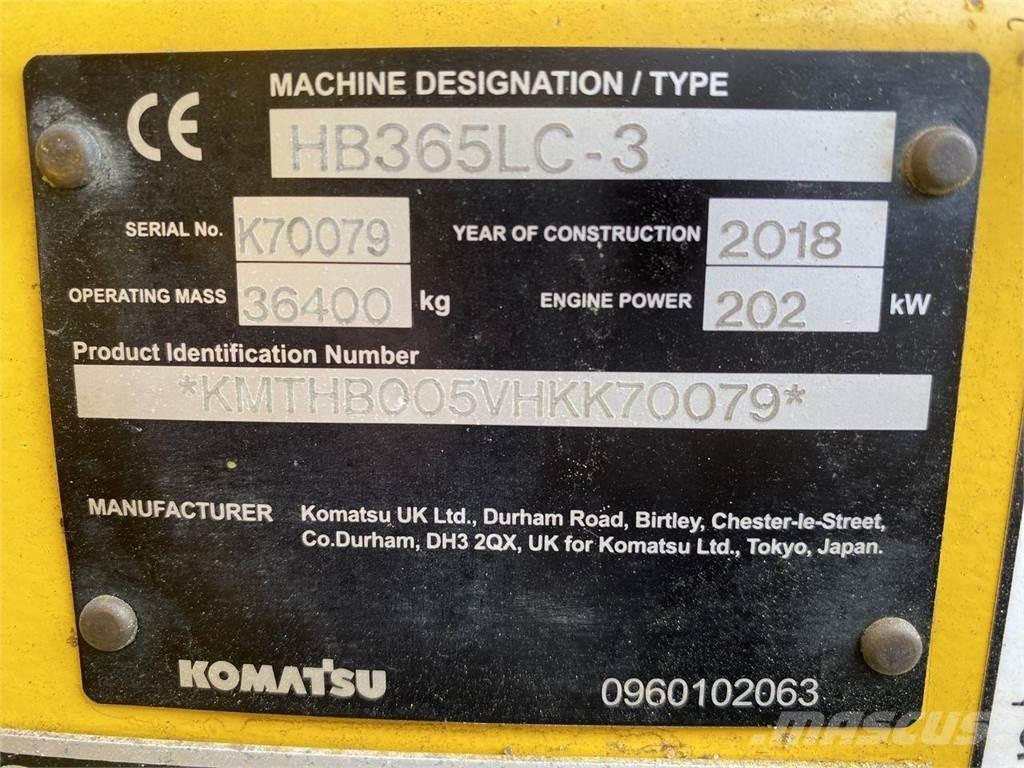 Komatsu HB365LC-3 Kāpurķēžu ekskavatori