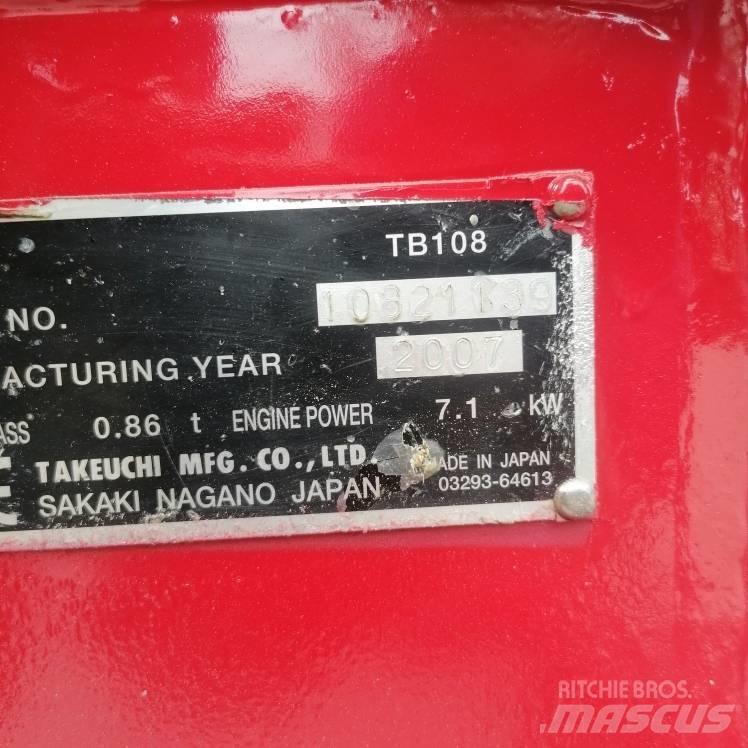 Takeuchi TB108 Mini ekskavatori < 7 t