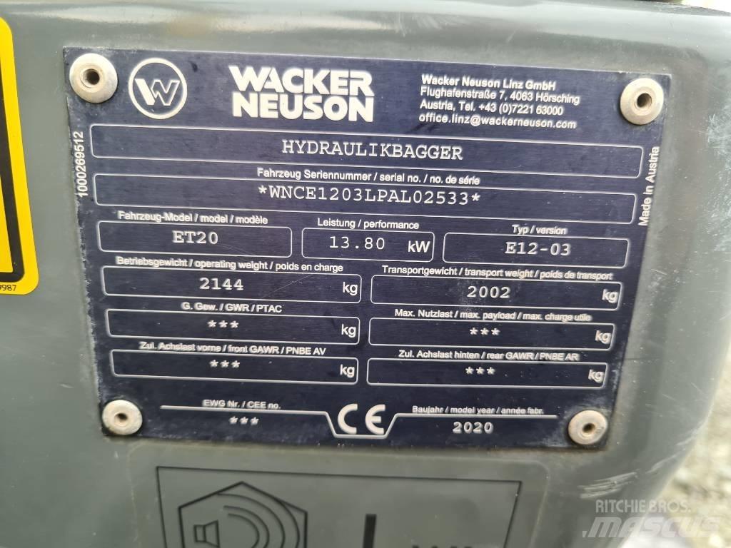 Wacker Neuson ET20 Kāpurķēžu ekskavatori