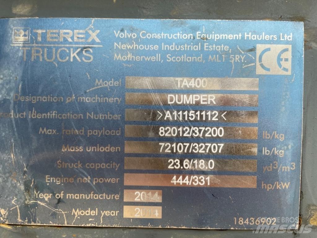 Terex TA 400 Artikulētie pašizgāzēji