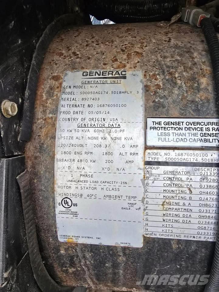 Generac 50 KW Dīzeļģeneratori