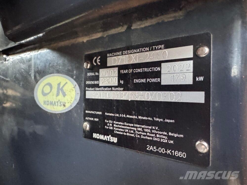 Komatsu D71 PXi-24EO Kāpurķēžu buldozeri