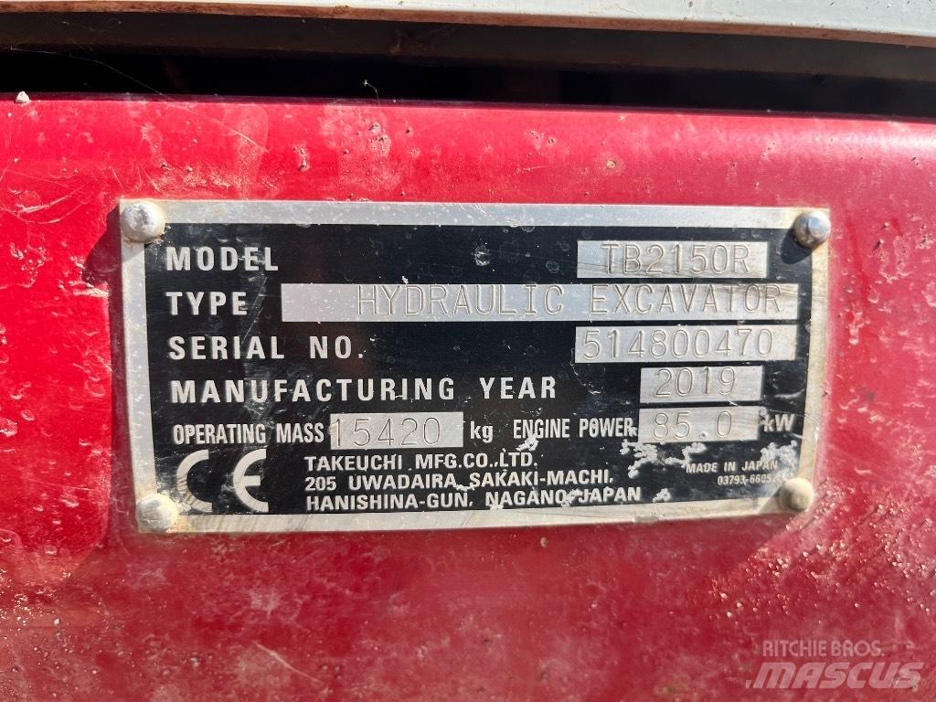 Takeuchi TB 2150 R Kāpurķēžu ekskavatori