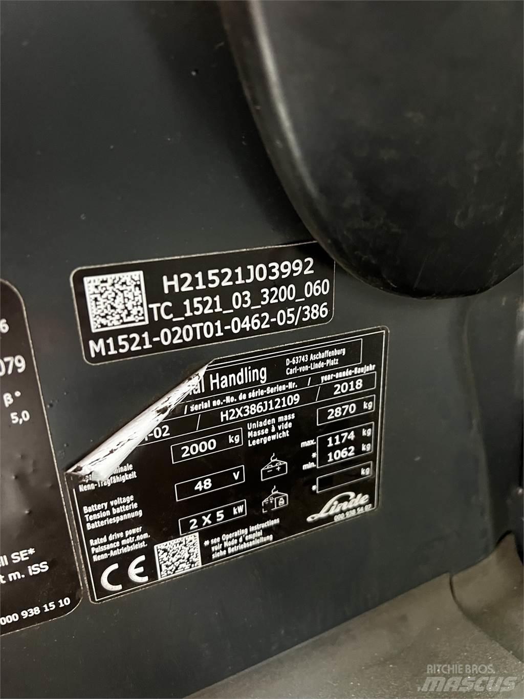 Linde E20PH Elektriskie iekrāvēji